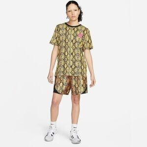 🐍 Nike Rebel Fly Snake Print Basketball Shorts • Gold Black • Large • NWT